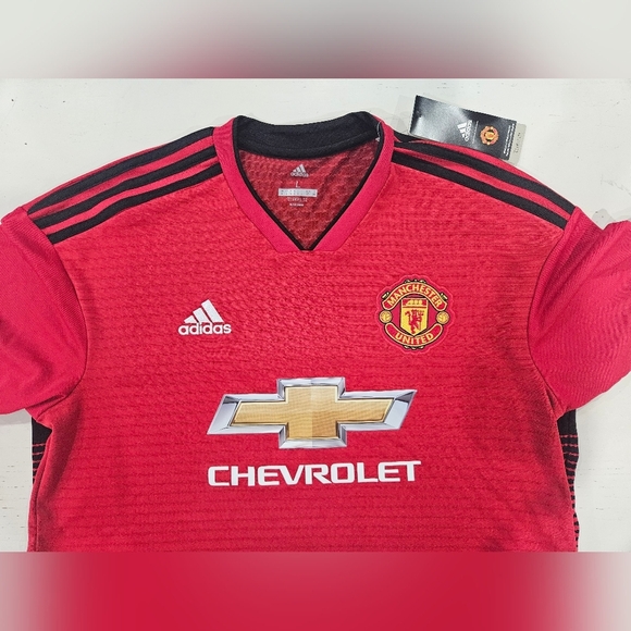Adidas Red and Black Manchester United Jersey Size Large. Futbol Soccer Football - Picture 3 of 7